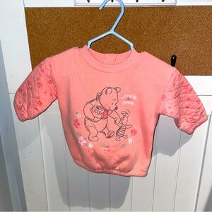 Disney Winnie the Pooh baby  pullover sweatshirt featuring quilted sleeves